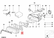 Genuine BMW E38 Sedan Right Lamp Lens Support OEM 63128381456