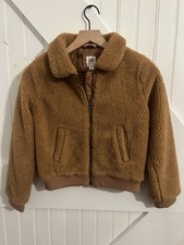 GAP Kids Sherpa Fleece Jacket Size Large Camel Brown