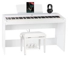 Elegantes Stagepiano Set mit 88 Hammer-Tasten, 14 Sounds & viel Zubehör Weiß