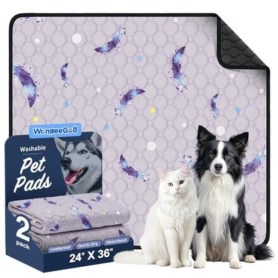 Washable Pee Pads for Dogs, 2Pack Reusable Puppy Pads, Super Absorbent & Leak...