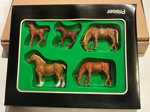 Preiser escala 1 nº 63304, 5 caballos, como nuevo en embalaje original, 1:87, raro | Condition: Gebraucht