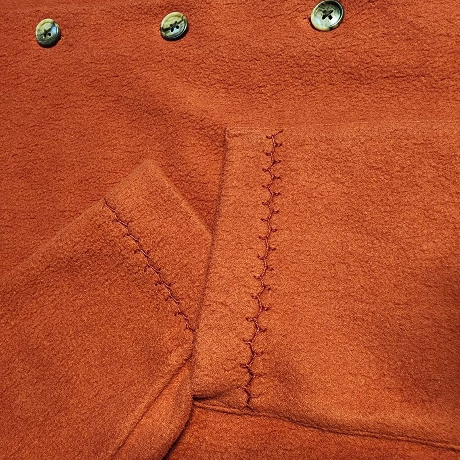 LL Bean Wool-Blend Button Jacket – Rust Red – Wom… - image 5