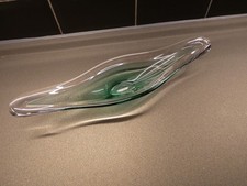Murano 14.75 inch Boat , Gondola , Long Dish, Green