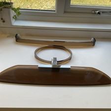 Retro Vintage Guzzini Bagno Braun Plexiglas Acryl Bad Armatur Accessoires