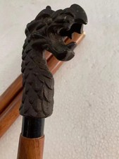 Dragon Head Antique Designer Handle Vintage Style Wooden Walking Stick Cane Gift