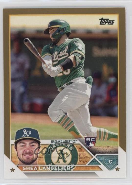 2023 Topps Series 1 Gold 1384/2023 Shea Langeliers #127 Rookie RC 0m89