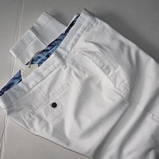 Tommy Bahama Pants Boracay Solid Flat Front White T115496 New 35x32 35 Waist