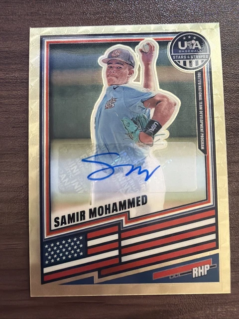 2026 Panini Stars & Stripes - 1/1 Samir Mohammed (AU) - Gold Vinyl Prizm - #130