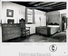1978 Press Photo Bedroom in the Connecticut Saltbox House, Greenfield Village