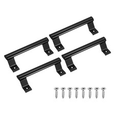 Poignée coulissante pour porte grange 4 pièces, 8" avec vis noir