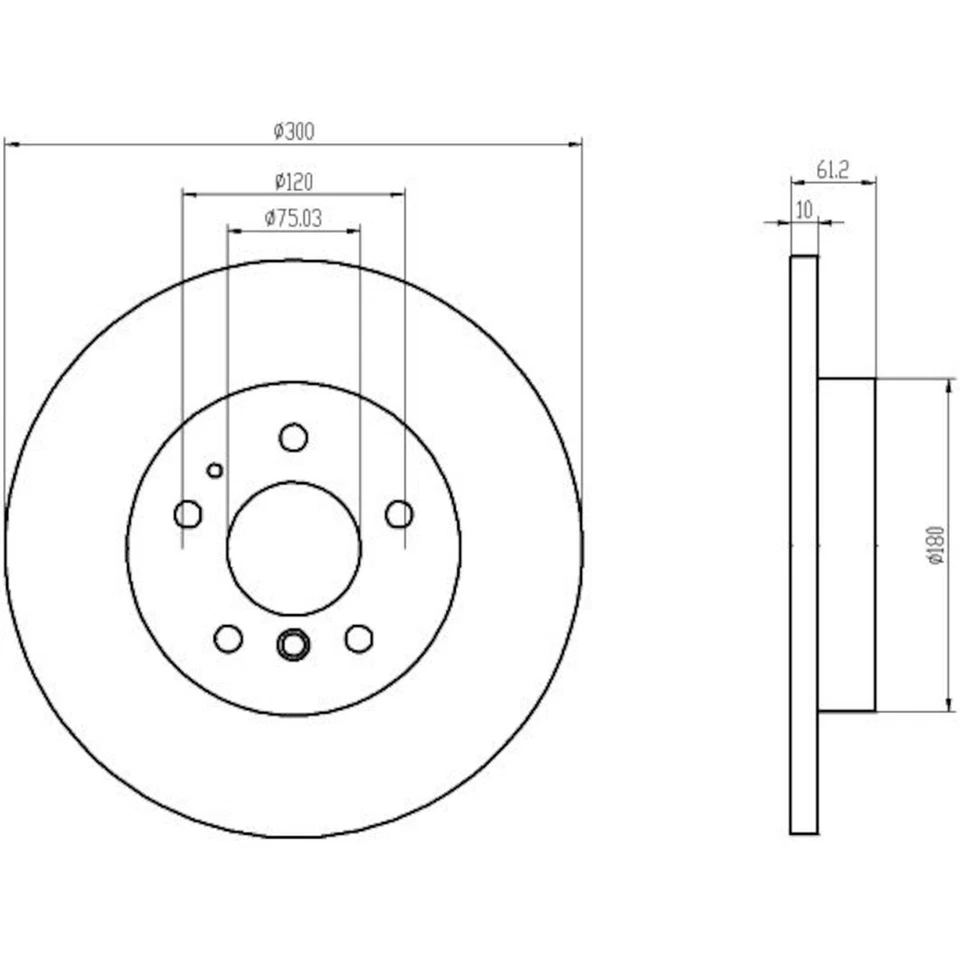 Rotor de freno de disco Hella Pagid 355101732 para 88-95 BMW 525i 530i 535i 535is Foto 2 de 4