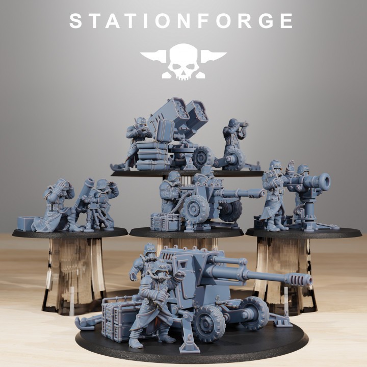 GrimGuard Battle Weapons 32mm (StationForge) RPG Set | 3D Print Scifi | Tab