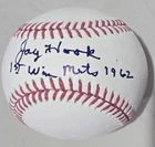 Jay Hook autographed baseball inscribed 1st Win Mets 1962 (New York Mets ROMLB)