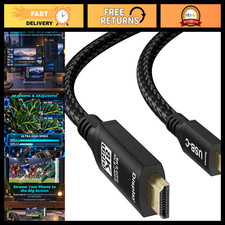 8K USB C to HDMI Cable 10FT - Thunderbolt 3/4 Compatible, 8K 60Hz, 4K 120Hz Supp