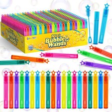 Bubble Wand, 500 Pcs Mini Wands Bulk in 10 Colors, Easter...