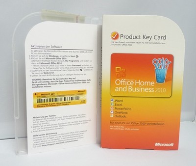Microsoft Office 2010 Home and Business - PKC - Deutsch - mit Word,Excel,Outlook