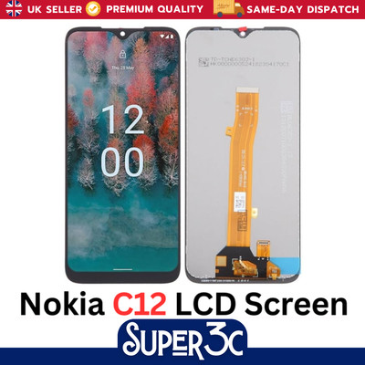 Für Nokia C12 Ersatz LCD Display Touchscreen Digitizer Baugruppe - UK Ware