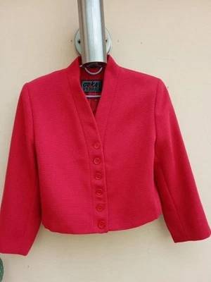 Women Gianfranco Ferre Blazer Red Tweed 36 / S / - Bild 1 von 4