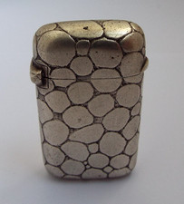 LOVELY UNUSUAL ANTIQUE AUSTRO-HUNGARIAN c1895 SOLID STERLING SILVER VESTA CASE