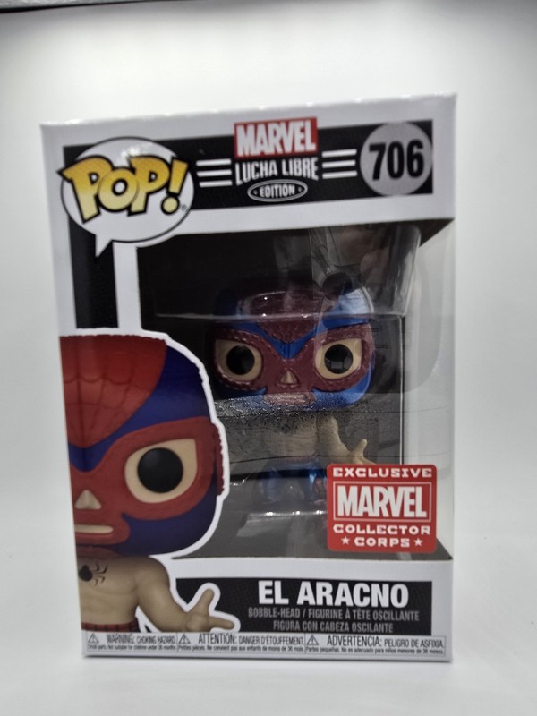 Funko POP! Marvel Lucha Libre EL ARACHNO Spidey #706 (Collector Corps Exclusive)