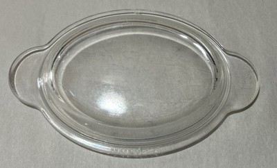 Pyrex P-14-C Clear Glass Small Oval Replacement Lid For Grab It Casserole Dish