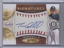 2009 Sweet Spot White Ball Red Stitch Blue Ink 82/99 Trevor Cahill Auto 0j6