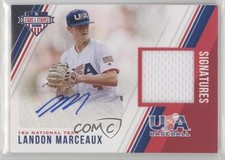 2018 Panini USA Baseball Stars & Stripes 196/299 Landon Marceaux #38 Auto 0u7