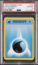 Water Energy 102/102 Base Set 1st Edition Shadowless
