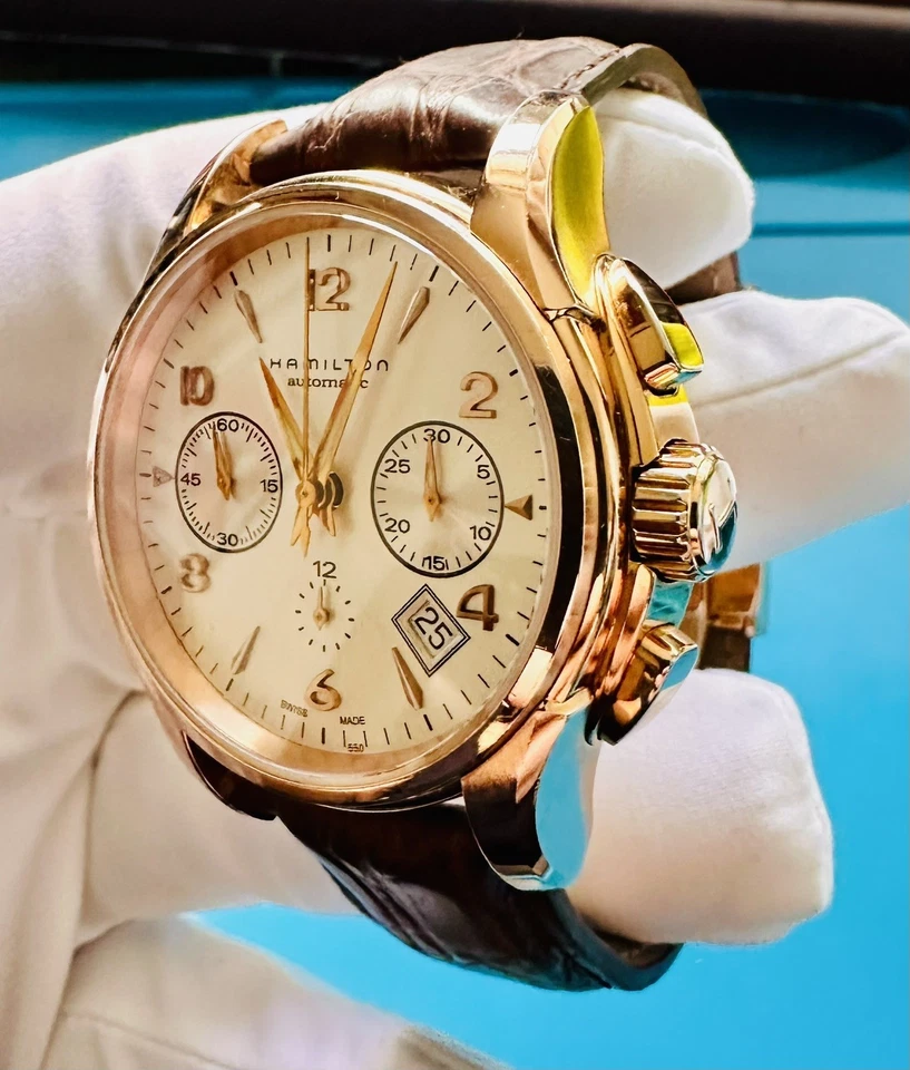 Cronógrafo Hamilton Jazzmaster H326460 | Automático suizo | Excelente estado | B&P Foto 4 de 4