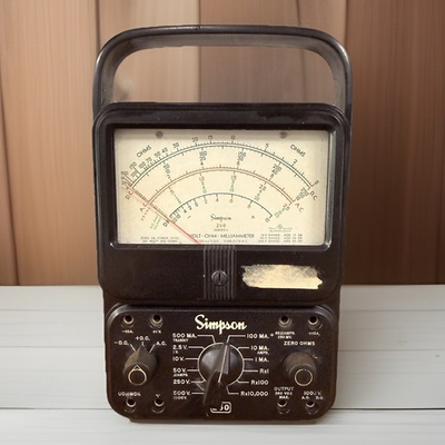 #ad Simpson 260 Analog Handheld Multimeter CAT II AC DC V Ohms DC A $52.25