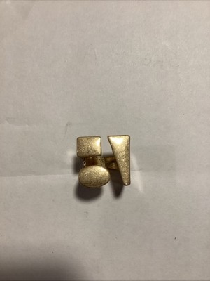 Marla Wynne Goldtone Abstract Open Space Ring Size 6 HSN New