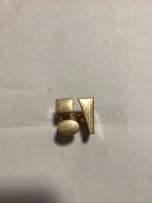 #ad Marla Wynne Goldtone Abstract Open Space Ring Size 6 HSN New $13.49