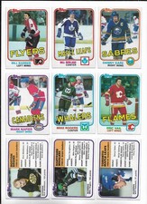 1981-82 Topps Hockey:Lot of 9 different