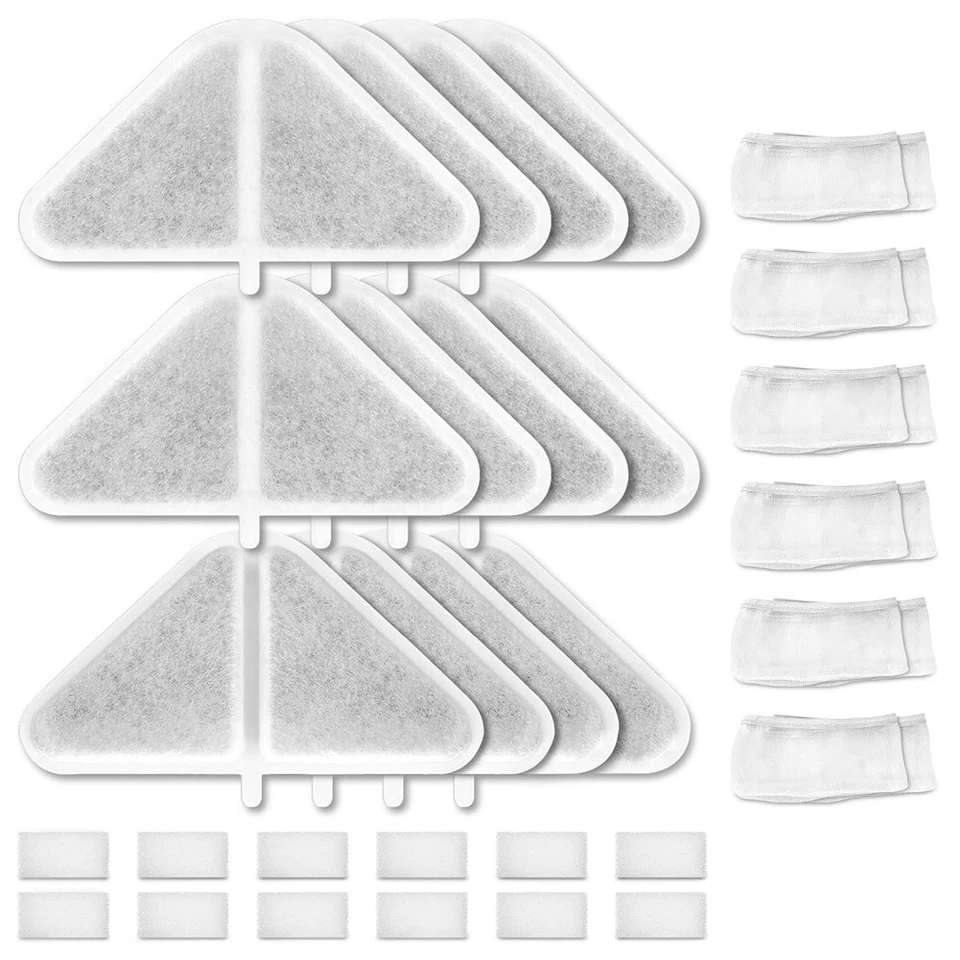 Ersatzfilter für Hundetrinkbrunnen, 230 Oz/7 L, 12 Sets J3I43919