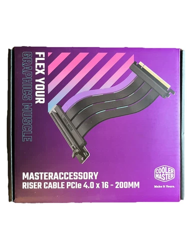 Cooler Master Riser Cable PCIe 4.0 x16 200mm BLACK/PURPLE Brand New (H3)