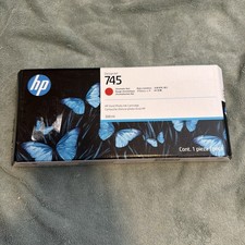 GENUINE HP F9K06A 745 CHROMATIC RED 300ml INK DESIGNJET Z2600 Z5600 03/2025