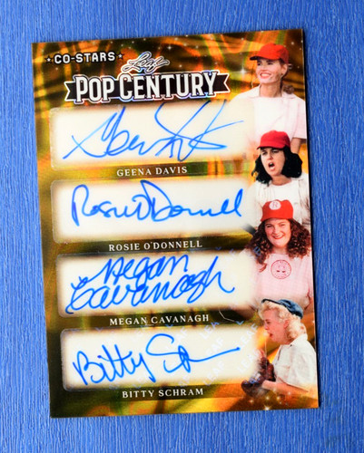 2026 Leaf GEENA DAVIS 1/1 ROSIE O'DONNELL CO-STARS QUAD AUTO LEAGUE OF THEIR OWN