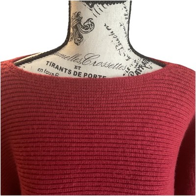 Cider Hand Knit Shoulder Shawl Sweater OS Red Coquette Cottage Core New