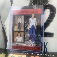 2025 Panini Caitlin Clark Chronicled Red Cracked Ice Dress For Success #63 SP