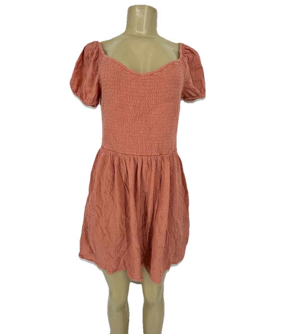 AE American Eagle Medium Solid Eyelet Puff-Sleeve… - image 1