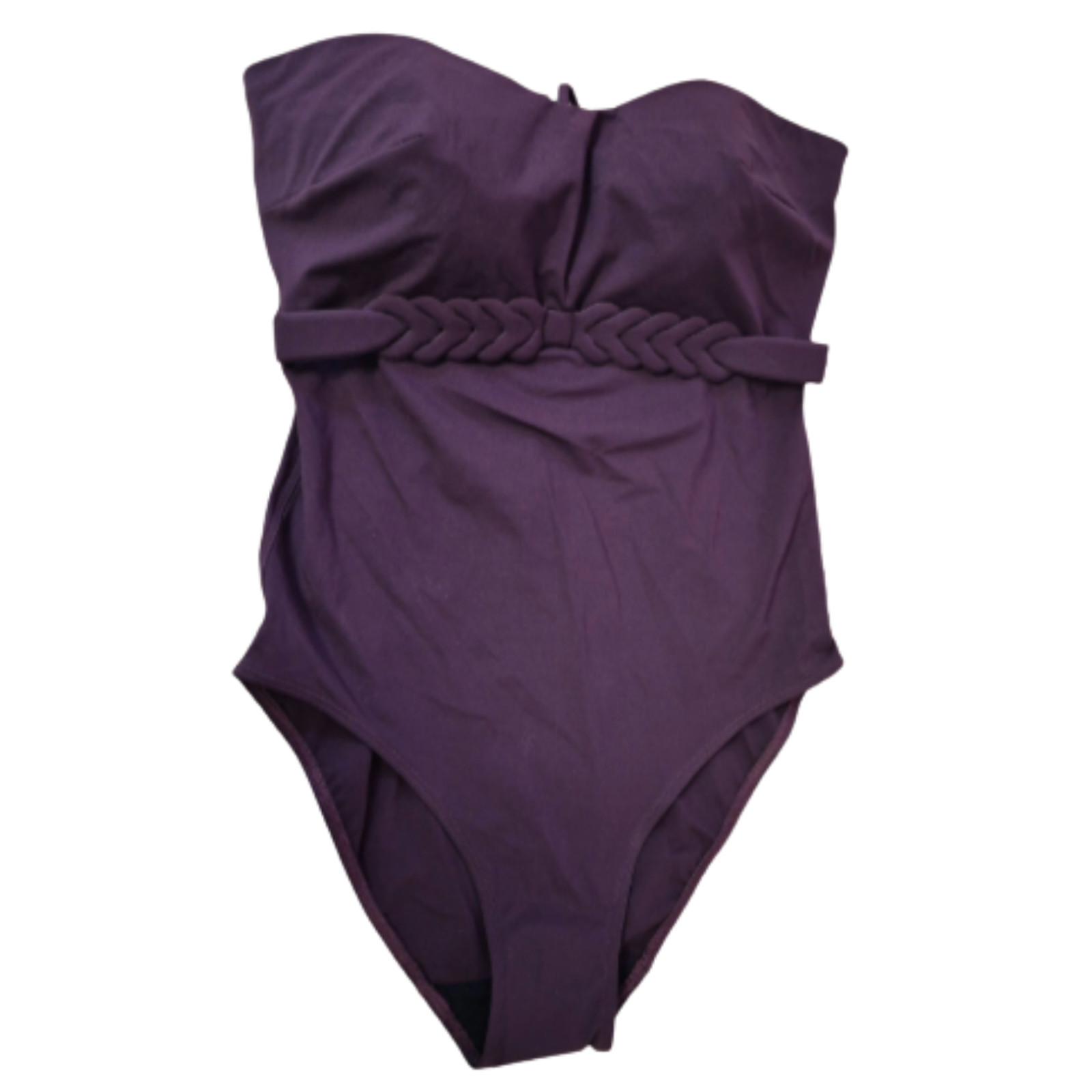 Empreinte Burgundy 36D Pourpre Halter Swimsuit NWT image 2