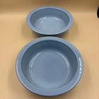 Fiesta Ware Blue Classic Rim 8 Inch Large Serving Bowl Set of 2