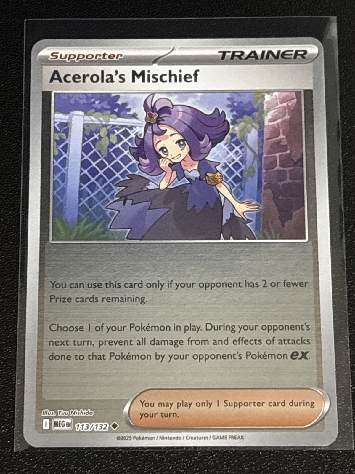 Pokémon TCG Mega Evolution Acerola's Mischief Reverse Holofoil 113/132 NM