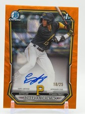 2026 Bowman Chrome 1st Prospect Edward Florentino Auto Orange Shimmer /25