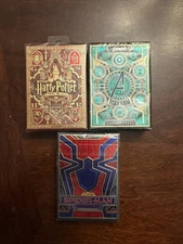 Theory 11 Playing Cards -Lot Of 3 Seale Cards Spiderman Harry Potter Avengers 