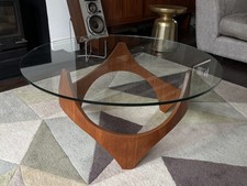 Mid Century Teak Space Age Biomorphic Coffee Table by Henry P Glass MAY DELIVER 