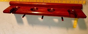 Vintage Wooden Baseball Bat, Ball & Glove Rack Caddy for Wall Display, Rack
