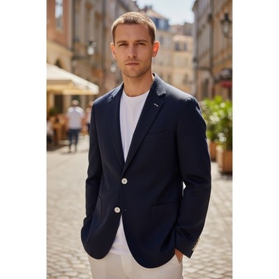 GANT Rugger Unconstructed Linen Blend Sport Blazer Size 52 Inside Pockets 