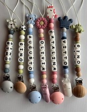 Personalized Multicolor Animal Theme Pacifier Clip Holder Strap with Name