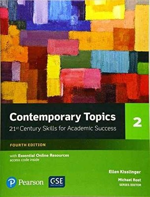 Contemporary Topics 2 with - Paperback, by Kisslinger Ellen - Very Good o